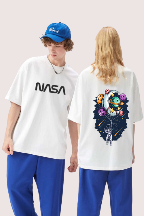 SoHYPE NASA Astronaut Drop- Shoulder Oversized T-shirt