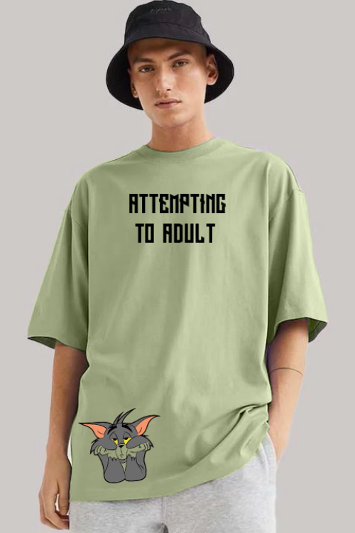 Attempting to adult Unisex Oversized T-shirt